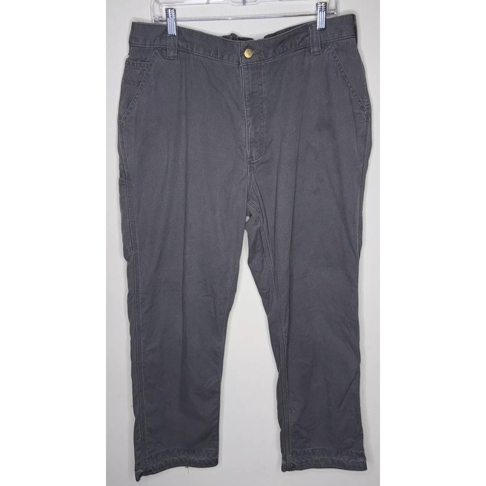 Carhartt Mens Pants Rugged Flex 40x32 Relaxed Fit Stretch 103342-039 Gravel Gray